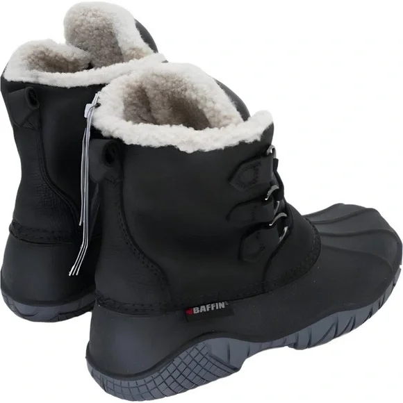 Baffin Black Insulated Boots with White Lining - Picture 4 of 5